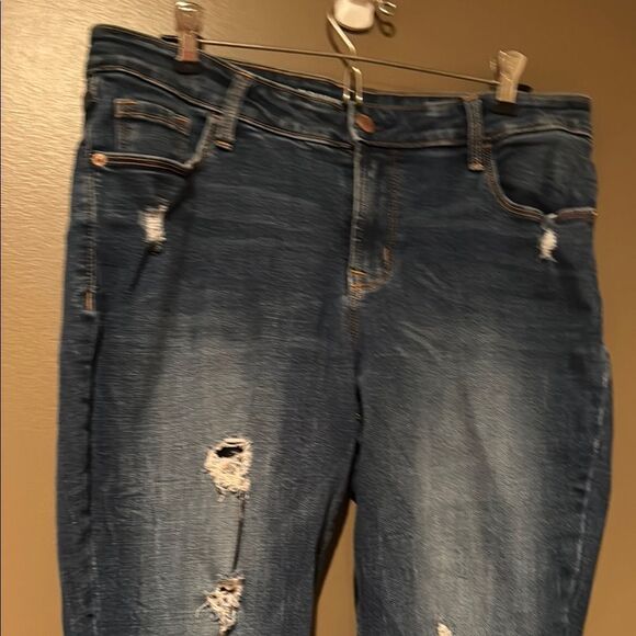 Old Navy Rockstar Distressed Blue Jeans for Women Size 12 Distressed Skinny - Picture 3 of 9